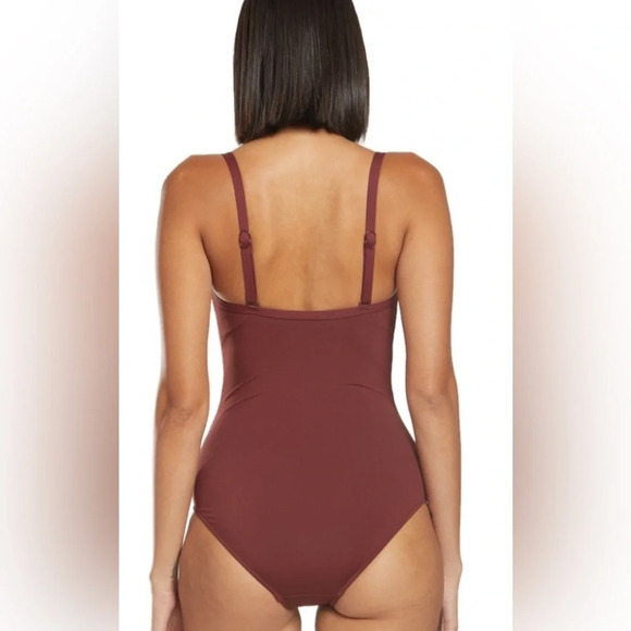 Seafolly Anthropologie Women's Active One Piece Swimsuit in Plum - Picture 4 of 11